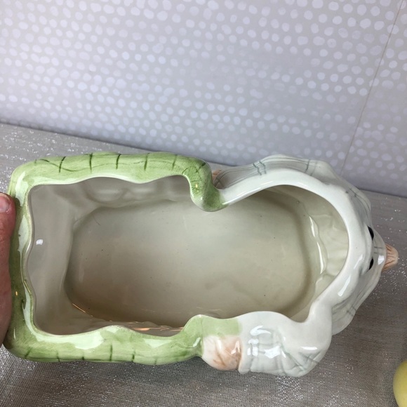 SOLD Easter Bunny Selling Eggs Cookie Jar - Picture 4 of 9